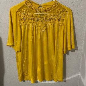 Juniors Self Esteem Yellow Blouse